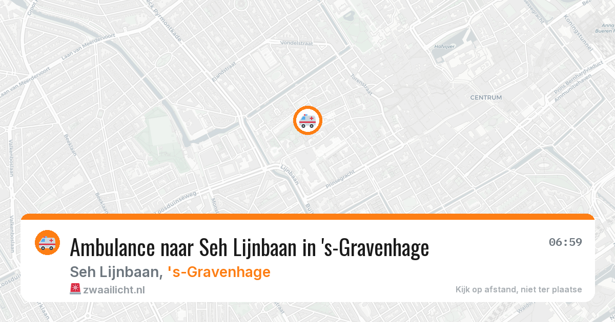 Ambulance naar Seh Lijnbaan in 's-Gravenhage — 9 feb 2026