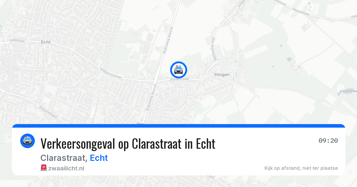 Verkeersongeval op Clarastraat in Echt — 11 mrt 2026