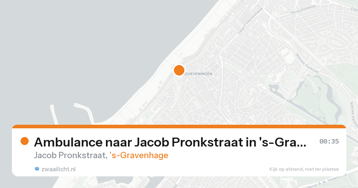 Ambulance naar Jacob Pronkstraat in 's-Gravenhage — 20 aug 2026