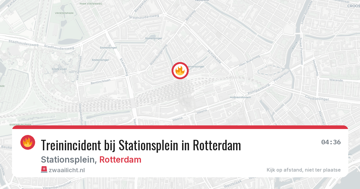 Treinincident bij Stationsplein in Rotterdam — 15 mrt 2026