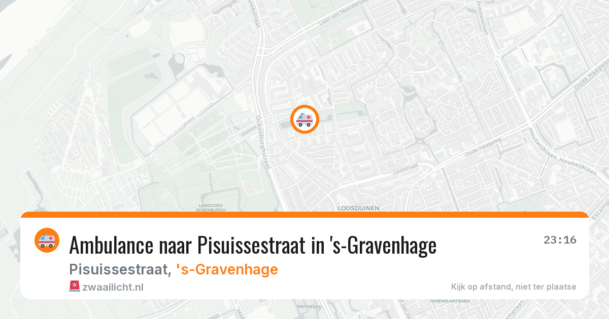 Ambulance naar Pisuissestraat in 's-Gravenhage — 22 jun 2026