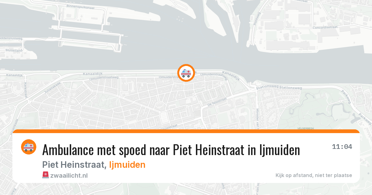 Ambulance met spoed naar Piet Heinstraat in Ijmuiden — 28 jun 2026