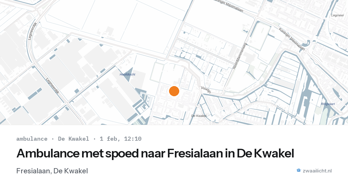 Ambulance met spoed naar Fresialaan in De Kwakel — 1 feb 2026