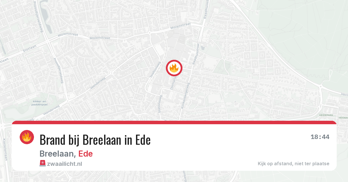 Brand bij Breelaan in Ede — 10 aug 2026