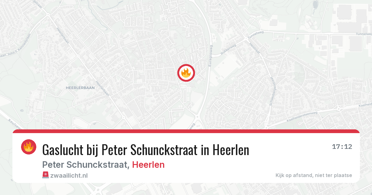 Gaslucht bij Peter Schunckstraat in Heerlen — 8 jul 2026