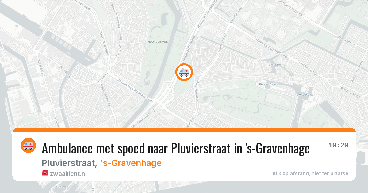 Ambulance met spoed naar Pluvierstraat in 's-Gravenhage — 18 mrt 2026