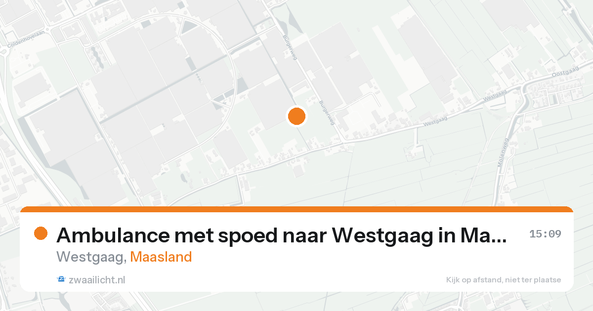 Ambulance met spoed naar Westgaag in Maasland — 19 aug 2026