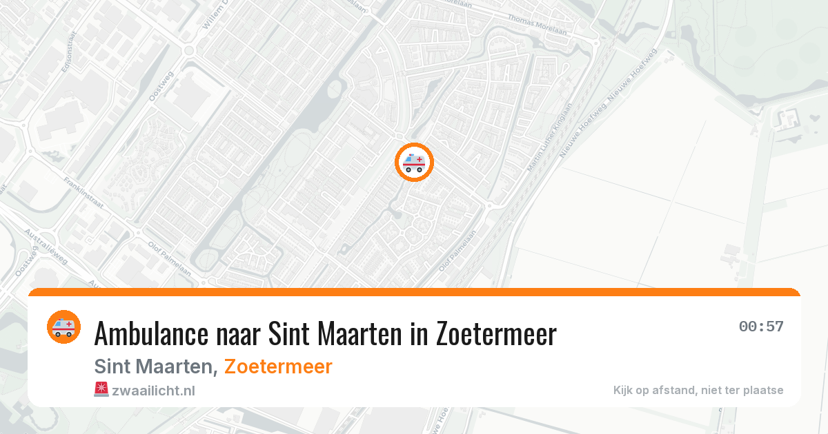 Ambulance naar Sint Maarten in Zoetermeer — 12 jul 2026
