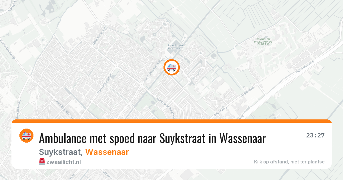 Ambulance met spoed naar Suykstraat in Wassenaar — 16 jan 2026