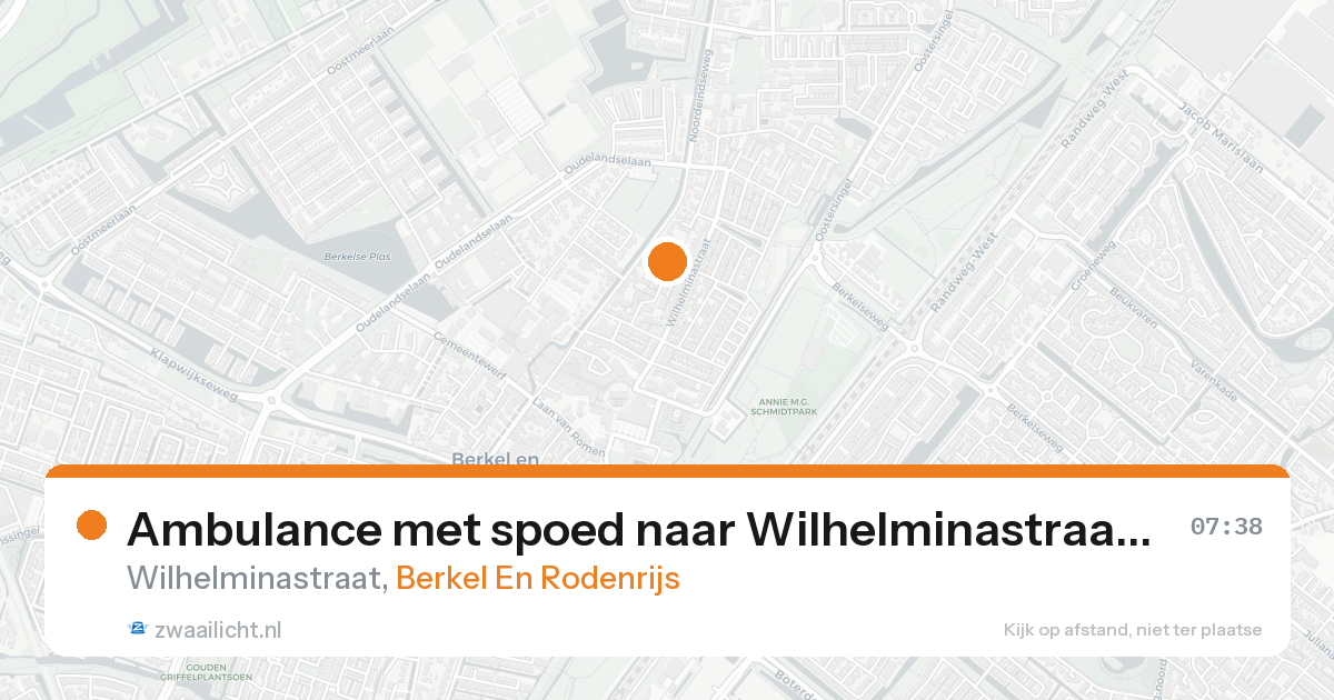 Ambulance met spoed naar Wilhelminastraat in Berkel En Rodenrijs — 8 feb 2026