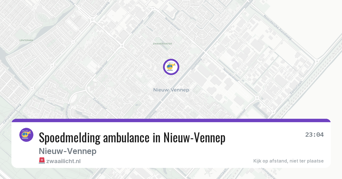 Spoedmelding ambulance in Nieuw-Vennep — 21 jun 2026