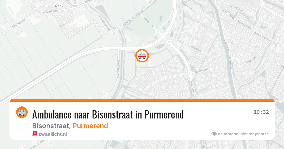 Ambulance naar Bisonstraat in Purmerend — 8 aug 2026