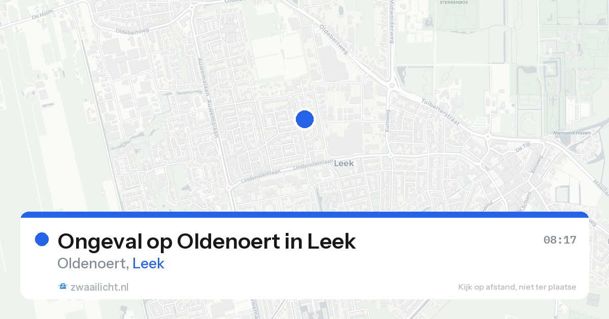 Ongeval op Oldenoert in Leek — 19 aug 2026