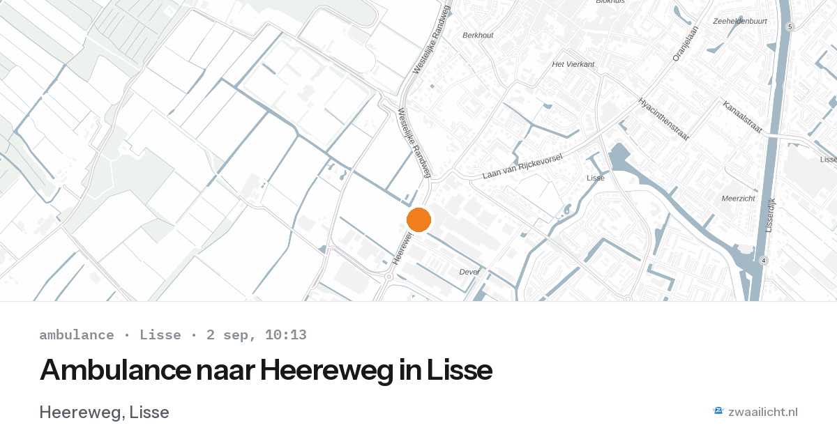 Ambulance naar Heereweg in Lisse — 2 sep 2026