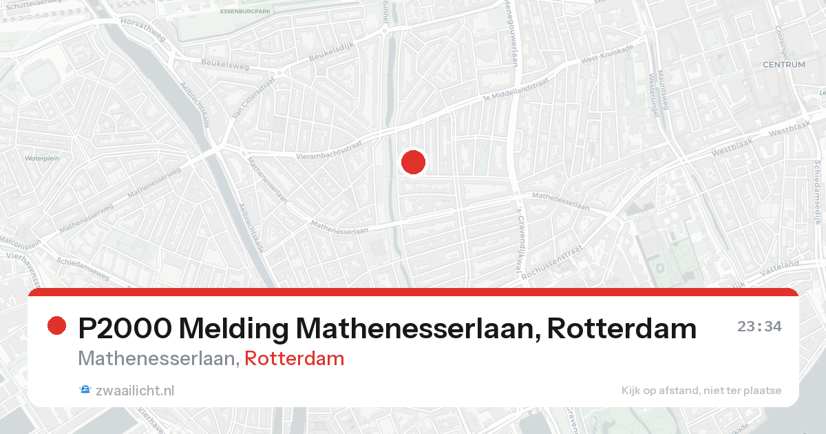 P2000 Melding Mathenesserlaan, Rotterdam — 16 aug 2026