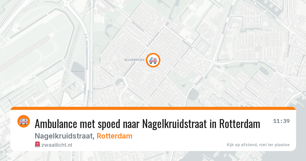 Ambulance met spoed naar Nagelkruidstraat in Rotterdam — 16 mei 2026