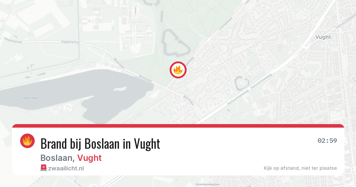 Brand bij Boslaan in Vught — 28 jun 2026