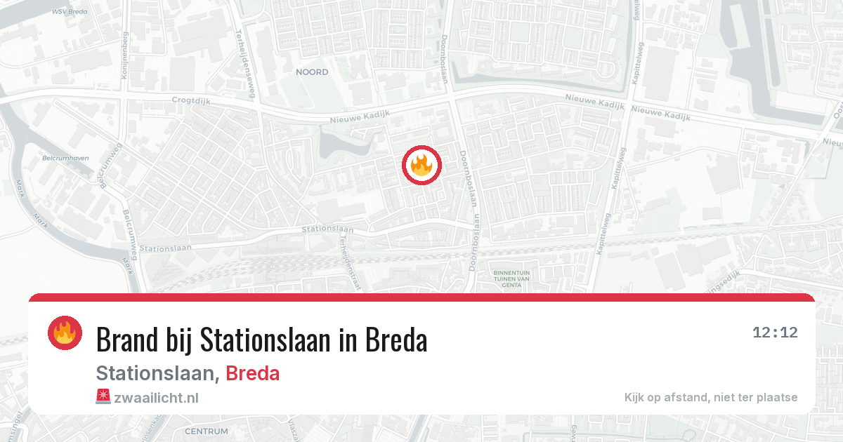 Brand bij Stationslaan in Breda — 17 mrt 2026