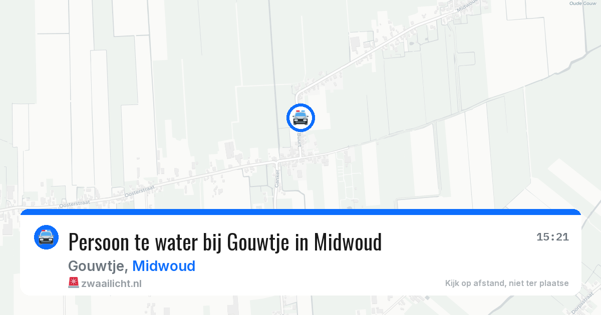Persoon te water bij Gouwtje in Midwoud — 31 mei 2026