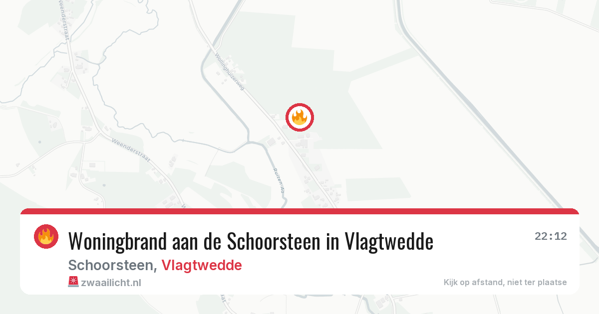 Woningbrand aan de Schoorsteen in Vlagtwedde — 9 mei 2026