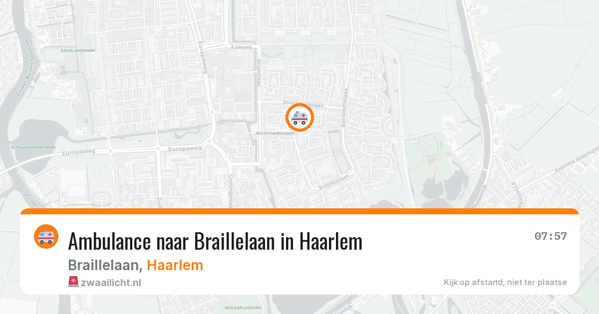 Ambulance naar Braillelaan in Haarlem — 14 jul 2026