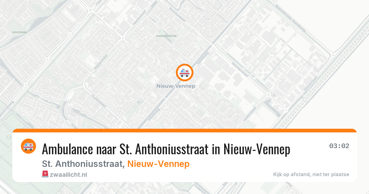 Ambulance naar St. Anthoniusstraat in Nieuw-Vennep — 28 mrt 2026