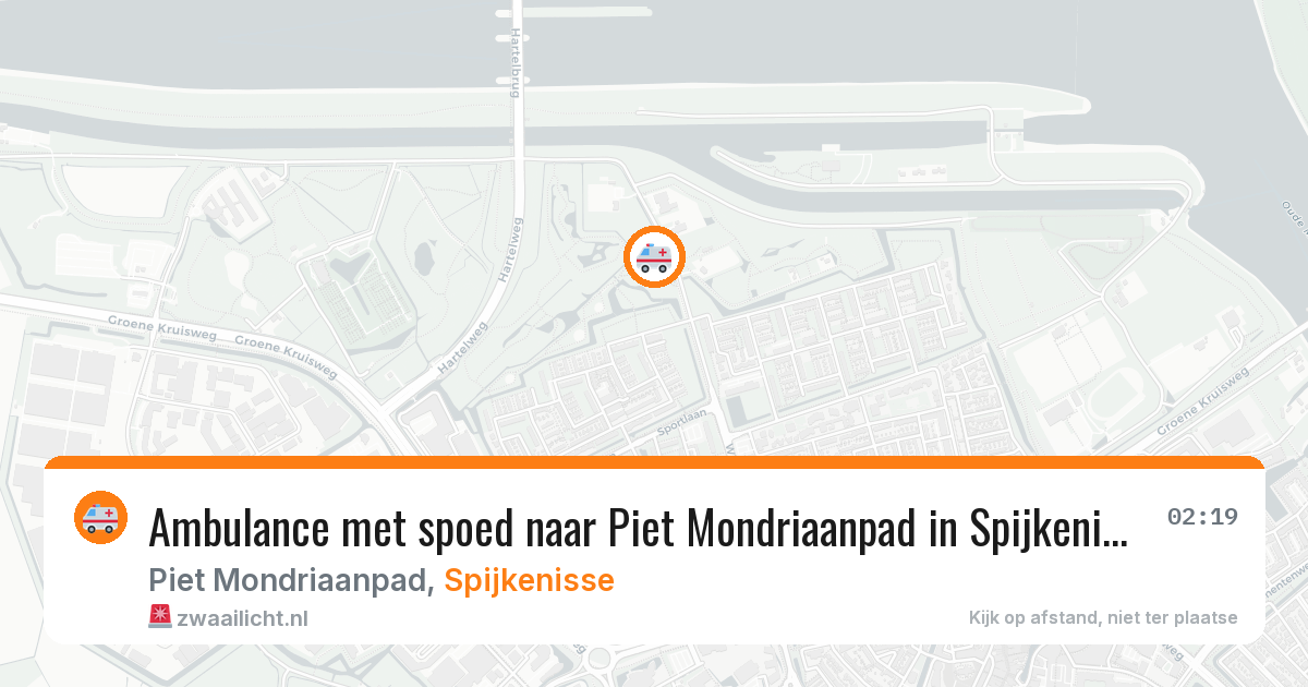 Ambulance met spoed naar Piet Mondriaanpad in Spijkenisse — 10 aug 2026