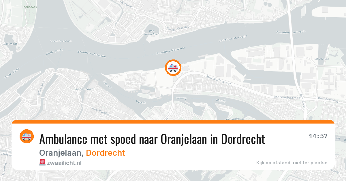 Ambulance met spoed naar Oranjelaan in Dordrecht — 11 jul 2026