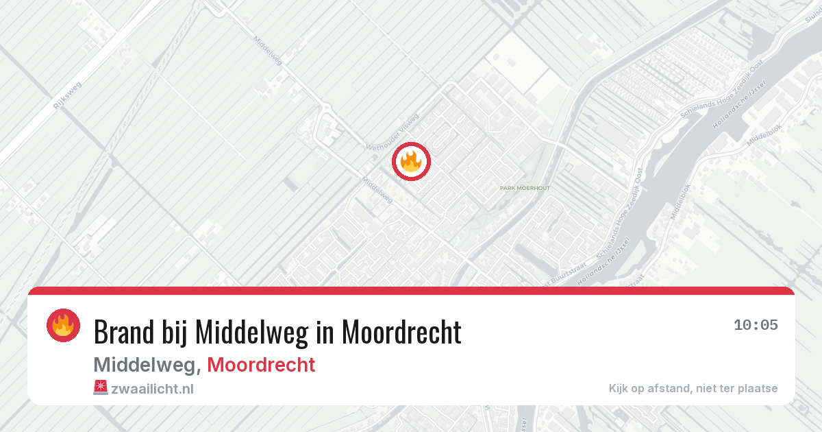 Brand bij Middelweg in Moordrecht — 2 jun 2026