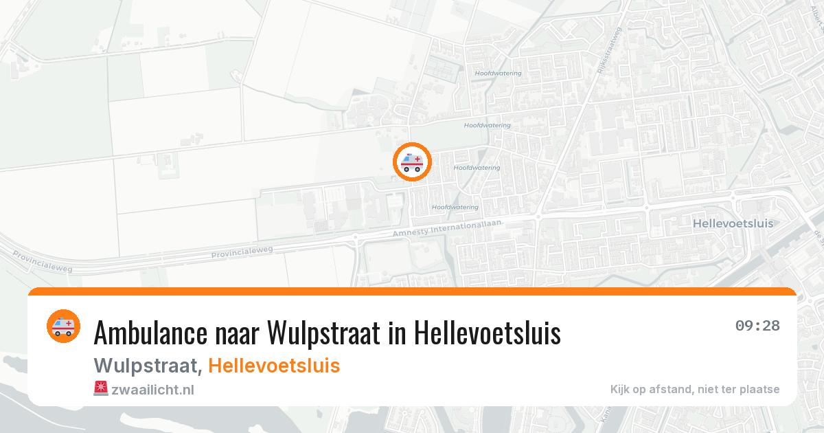 Ambulance naar Wulpstraat in Hellevoetsluis — 5 jul 2026