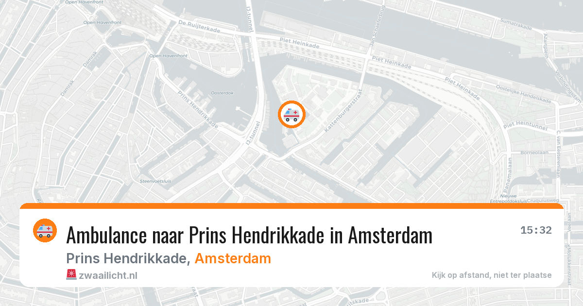 Ambulance naar Prins Hendrikkade in Amsterdam — 5 aug 2026