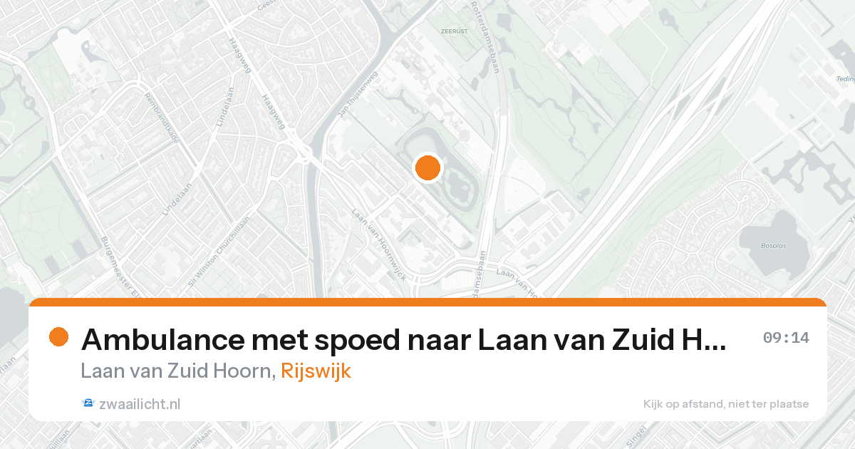 Ambulance met spoed naar Laan van Zuid Hoorn in Rijswijk — 19 aug 2026