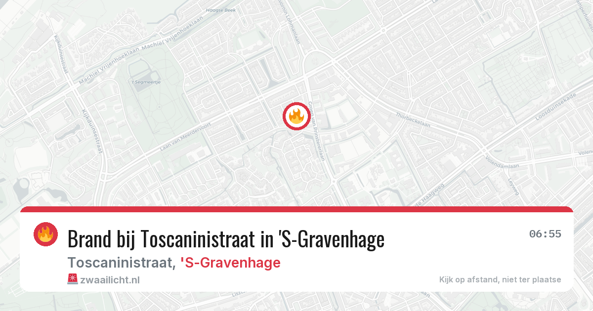 Brand bij Toscaninistraat in 'S-Gravenhage — 23 jun 2026