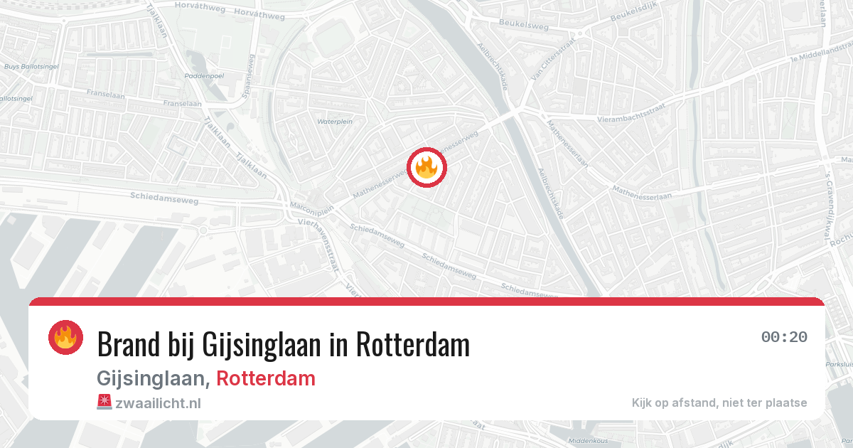Brand bij Gijsinglaan in Rotterdam — 28 jun 2026