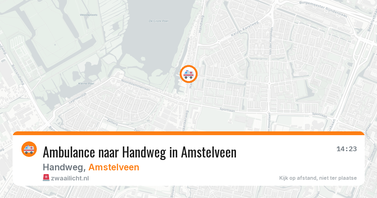 Ambulance naar Handweg in Amstelveen — 29 mei 2026
