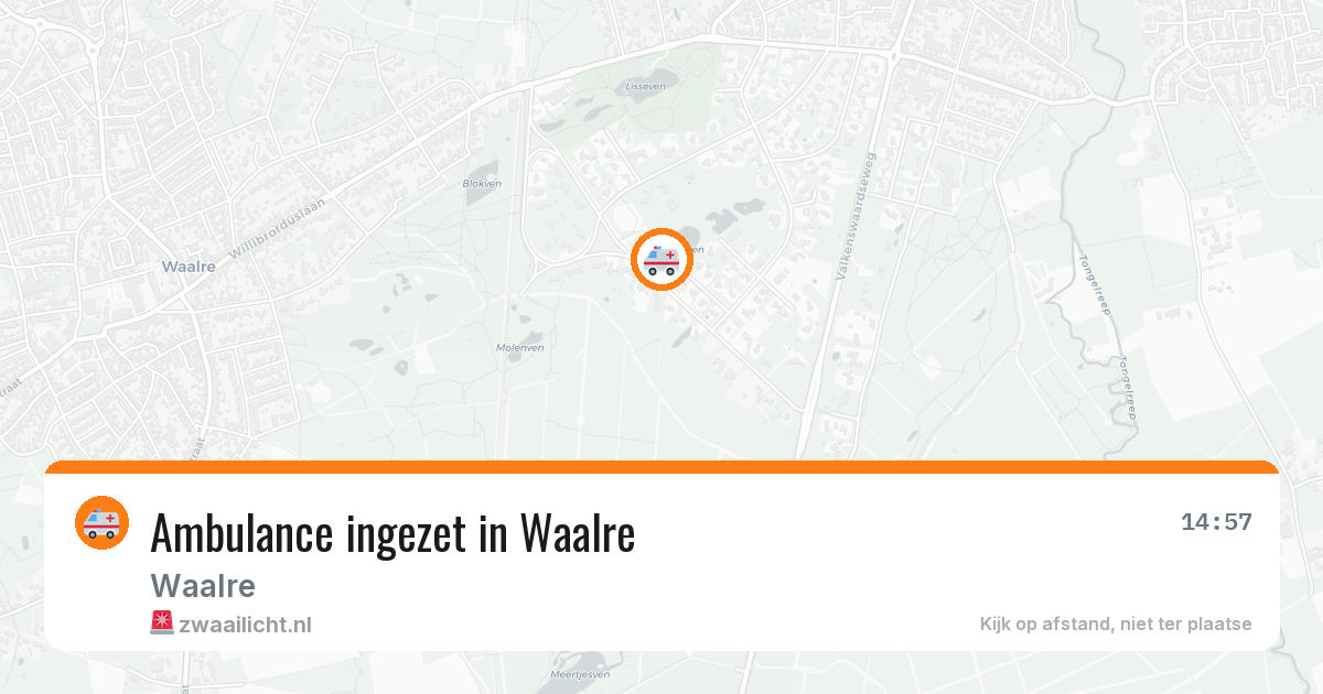 Ambulance ingezet in Waalre — 5 mei 2026