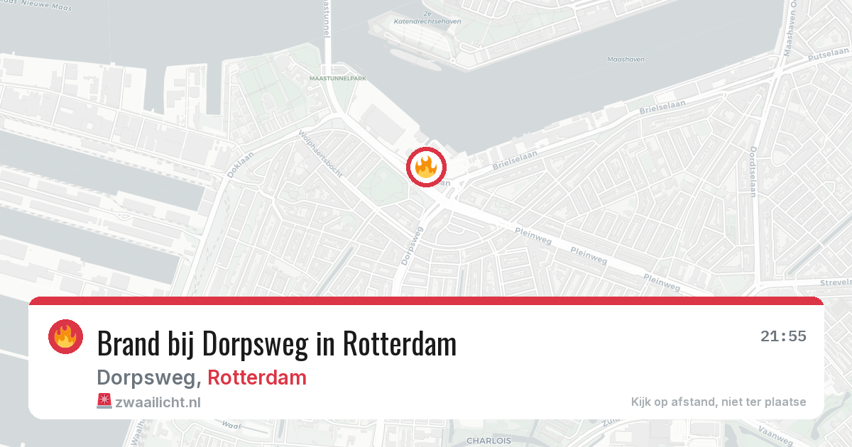 Brand bij Dorpsweg in Rotterdam — 24 mei 2026