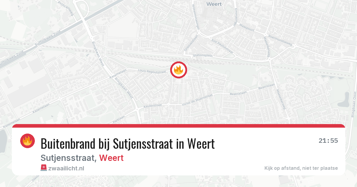 Buitenbrand bij Sutjensstraat in Weert — 6 apr 2026