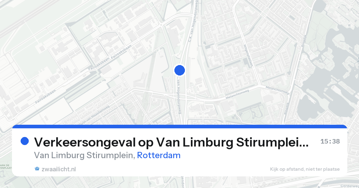 Verkeersongeval op Van Limburg Stirumplein in Rotterdam — 17 aug 2026
