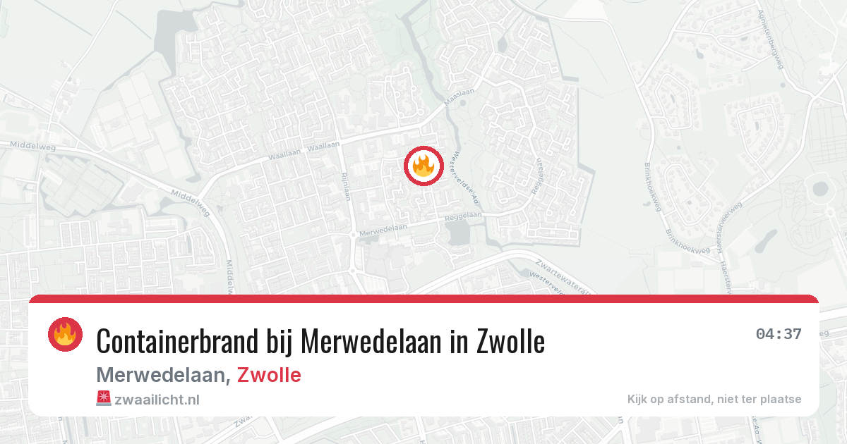 Containerbrand bij Merwedelaan in Zwolle — 1 jul 2026