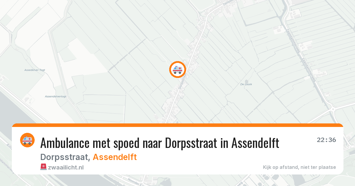 Ambulance met spoed naar Dorpsstraat in Assendelft — 24 feb 2026