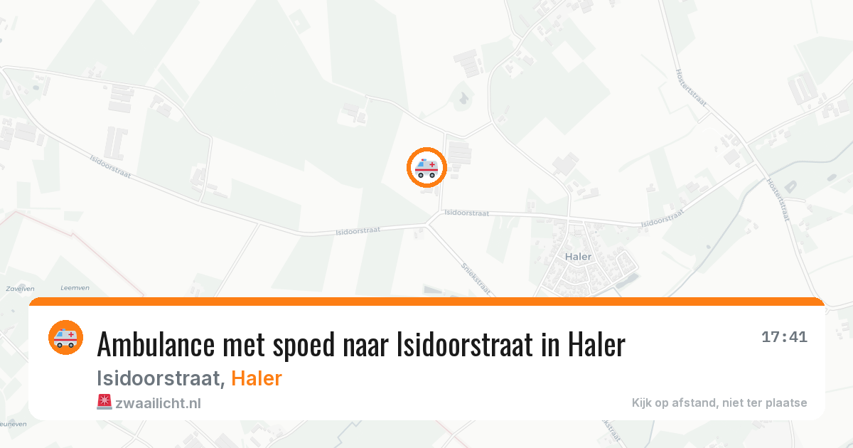 Ambulance met spoed naar Isidoorstraat in Haler — 19 jul 2026