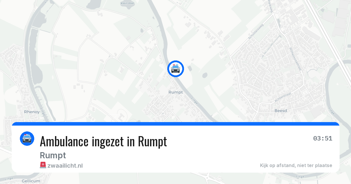 Ambulance ingezet in Rumpt — 27 mrt 2026