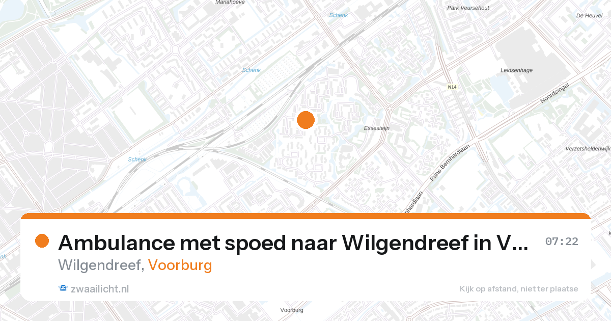 Ambulance met spoed naar Wilgendreef in Voorburg — 28 aug 2026