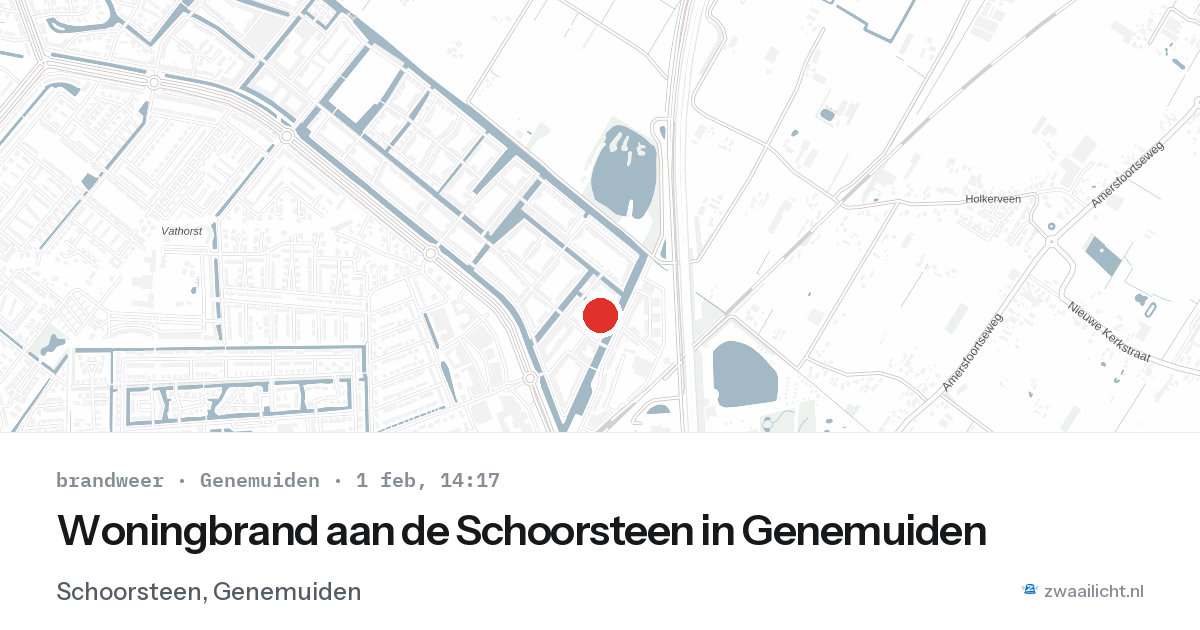 Woningbrand aan de Schoorsteen in Genemuiden — 1 feb 2026