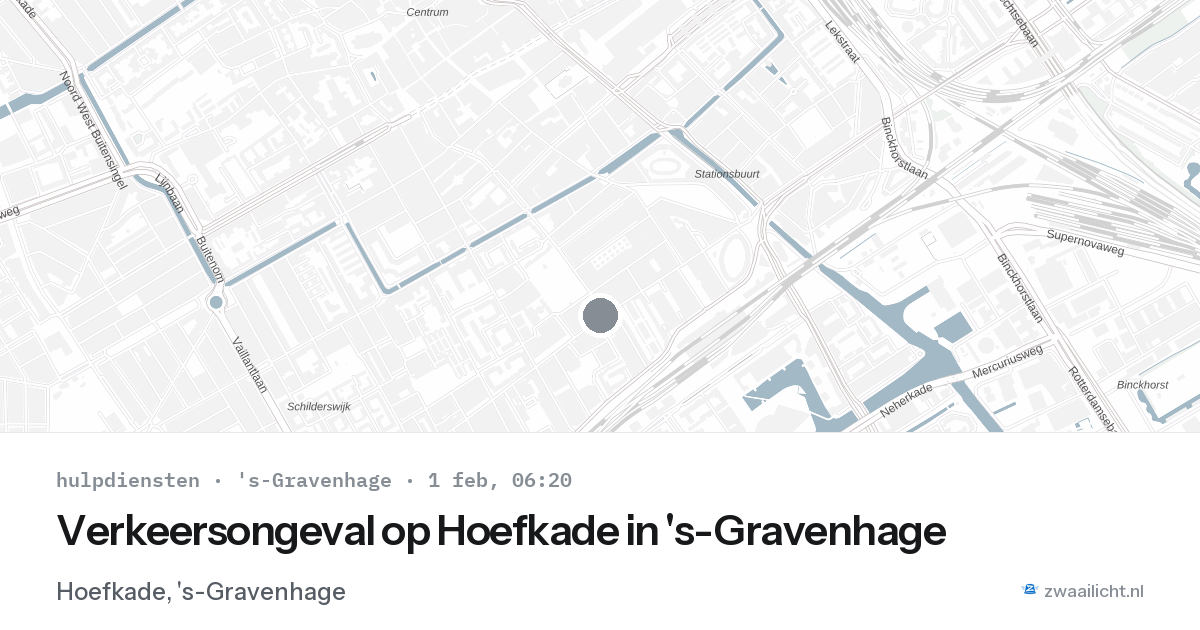 Verkeersongeval op Hoefkade in 's-Gravenhage — 1 feb 2026