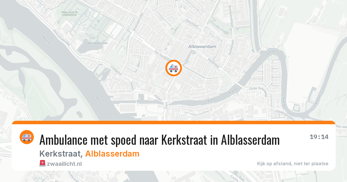 Ambulance met spoed naar Kerkstraat in Alblasserdam — 30 jun 2026