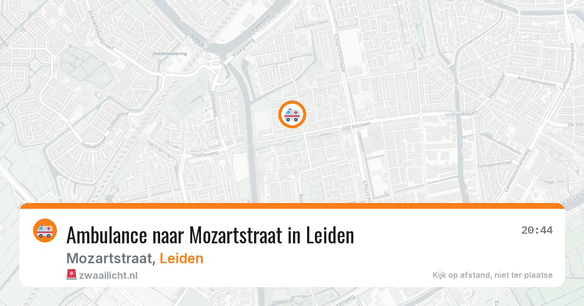 Ambulance naar Mozartstraat in Leiden — 25 jun 2026