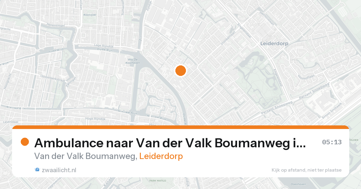 Ambulance naar Van der Valk Boumanweg in Leiderdorp — 15 aug 2026