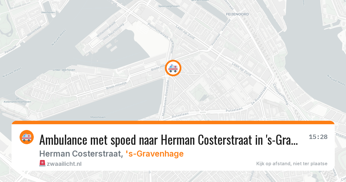 Ambulance met spoed naar Herman Costerstraat in 's-Gravenhage — 28 jan 2026